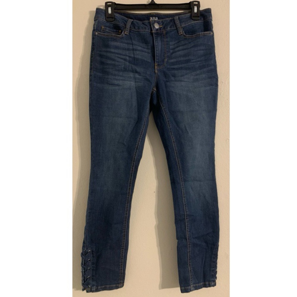 ANA Skinny blue jean jeggings corset ankle Size 6